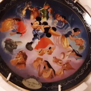 Disney once upon a kiss collectible plate